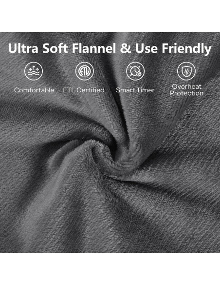 Manta Eléctrica PROALLER Queen 84x90cm 6 Niveles Gris Manta Eléctrica PROALLER Queen 84x90cm 6 Niveles Gris