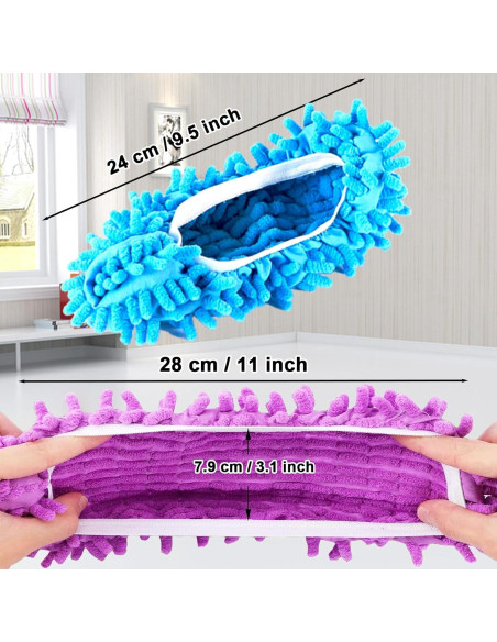 20 Piezas Zapatillas de Mopa Reutilizables Microfibra Chenilla 20 Piezas Zapatillas de Mopa Reutilizables Microfibra Chenilla