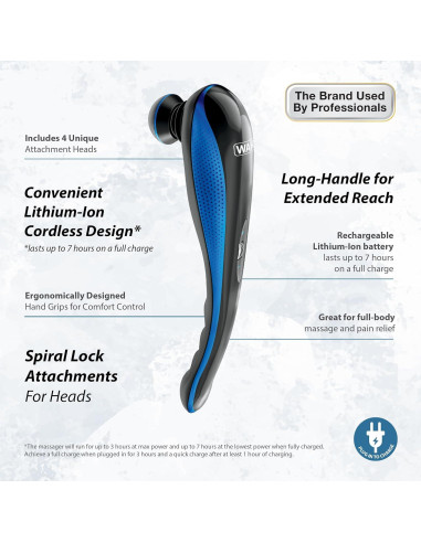 Masajeador de Percusión Wahl 4232 Inalámbrico Azul