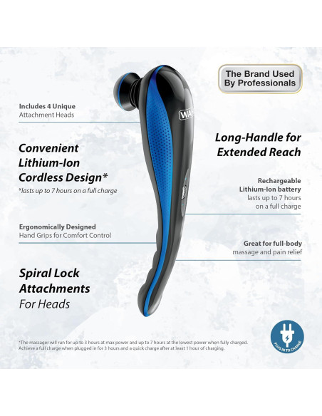 Masajeador de Percusión Wahl 4232 Inalámbrico Azul Masajeador de Percusión Wahl 4232 Inalámbrico Azul