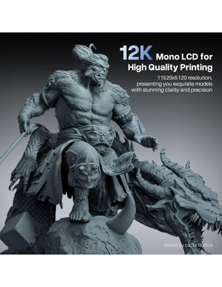 Impresora 3D ELEGOO Saturn 4 Ultra 12K 10" LCD 150 mm/h Impresora 3D ELEGOO Saturn 4 Ultra 12K 10" LCD 150 mm/h