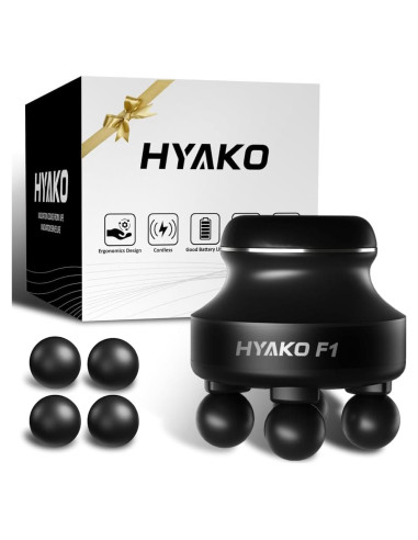Masajeador Eléctrico HYAKO F1 4 Cabezas Portátil Profundo