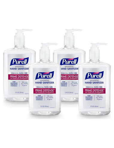Desinfectante de Manos Purell Prime Defense 355 ml x 4 Botellas