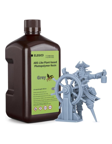 Resina 3D ELEGOO ABS-Like 2000g Gris baja irritación Resina 3D ELEGOO ABS-Like 2000g Gris baja irritación