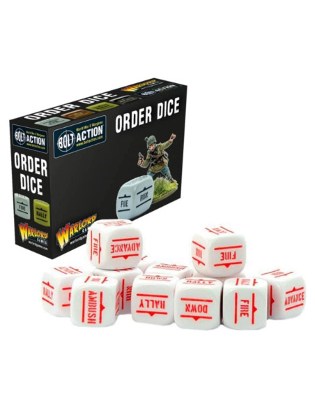 Dados de Orden Blancos Warlord Games Bolt Action 60g Dados de Orden Blancos Warlord Games Bolt Action 60g