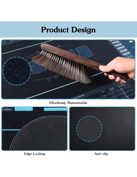 Tapete de Póker RUNNING HOT 177,8x88,9 cm Antideslizante Tapete de Póker RUNNING HOT 177,8x88,9 cm Antideslizante