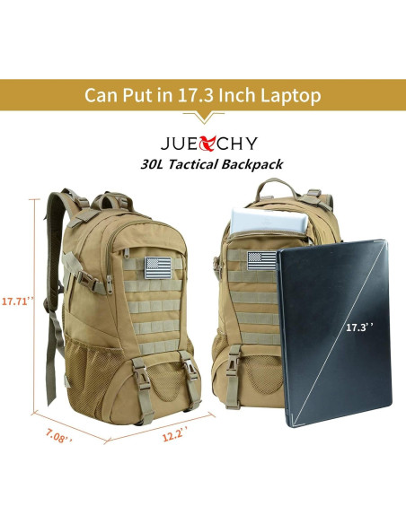 Mochila táctica Jueachy 30L impermeable para senderismo Mochila táctica Jueachy 30L impermeable para senderismo