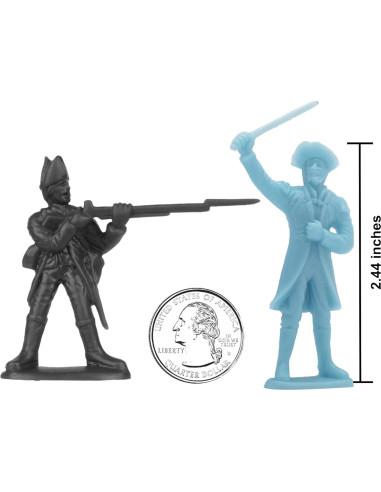 Set de Figuras de Soldados BMC Guerra Revolucionaria Trenton 37 Piezas
