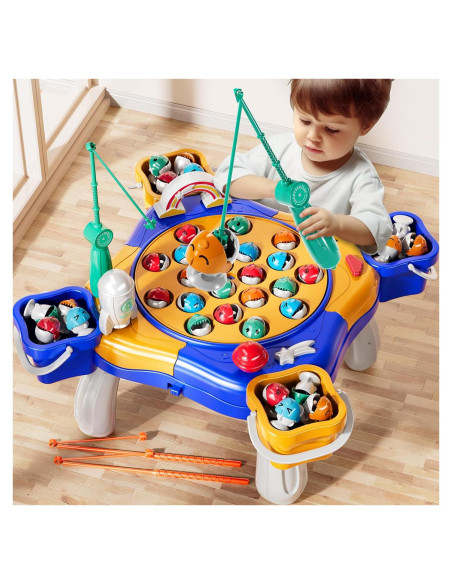 Juego de Pesca Magnético NIPLOOOW 48 Peces 8 Cañas Juego de Pesca Magnético NIPLOOOW 48 Peces 8 Cañas