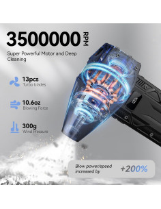 Soplador de Aire Comprimido Vogma V9 350000RPM Recargable 2