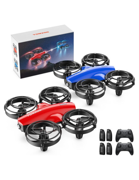 Drone TOMZON A24 para Niños - 2 Paquetes, Rojo y Azul Drone TOMZON A24 para Niños - 2 Paquetes, Rojo y Azul