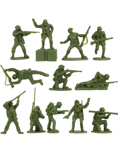 Figuras de Soldados BMC WW2 Iwo Jima - 32 Piezas
