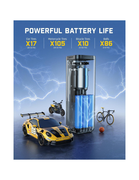 Inflador de Neumáticos Fanttik X8 APEX Inalámbrico 150 PSI Inflador de Neumáticos Fanttik X8 APEX Inalámbrico 150 PSI