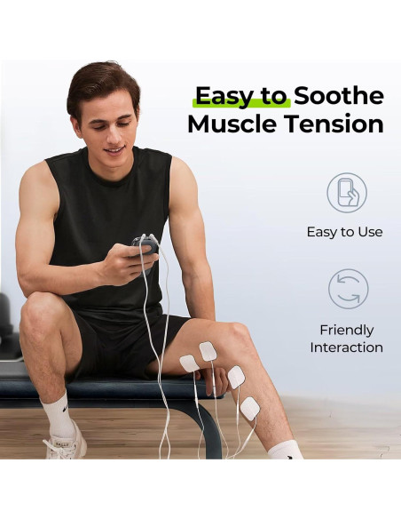 AUVON Estimulador Muscular TENS 3-en-1 con 40 Intensidades AUVON Estimulador Muscular TENS 3-en-1 con 40 Intensidades