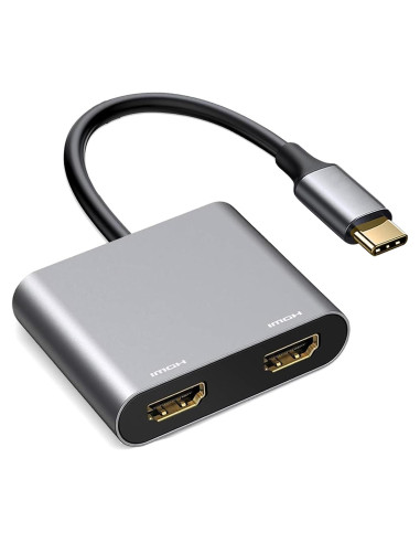 Adaptador USB C a Doble HDMI 4K 60Hz AKWOR para MacBook