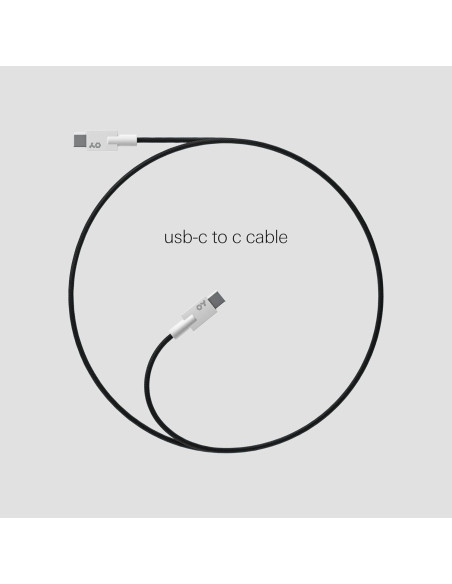 Cable Textil USB-C a USB-C Teenage Engineering 75 cm Negro Cable Textil USB-C a USB-C Teenage Engineering 75 cm Negro