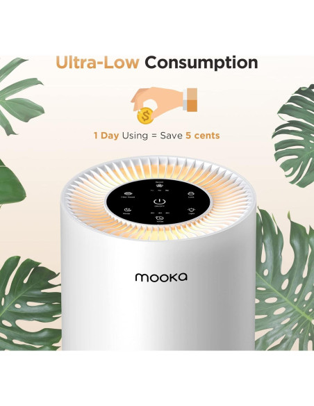 Purificador de Aire HEPA H13 MOOKA AP-S0610L para Hogar 111.5 m Purificador de Aire HEPA H13 MOOKA AP-S0610L para Hogar 111.5 m