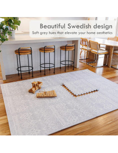 Alfombra de Juego Lillefolk 182x243 cm Gris No Tóxica 2