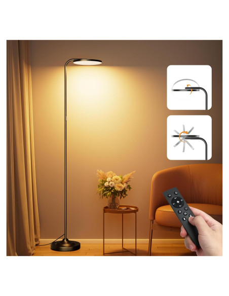 Lámpara de Pie LED SIBRILLE 36W Regulable con Control Remoto Lámpara de Pie LED SIBRILLE 36W Regulable con Control Remoto