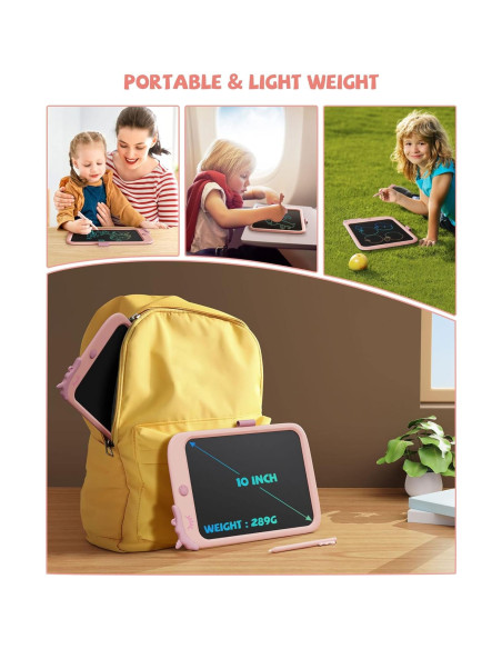 Tableta de Escritura 10" Kikapabi Unicornio Rosa para Niñas Tableta de Escritura 10" Kikapabi Unicornio Rosa para Niñas