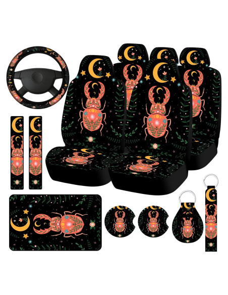 Riakrum Juego Completo Cubiertas de Asiento Coche Escarabajo Riakrum Juego Completo Cubiertas de Asiento Coche Escarabajo