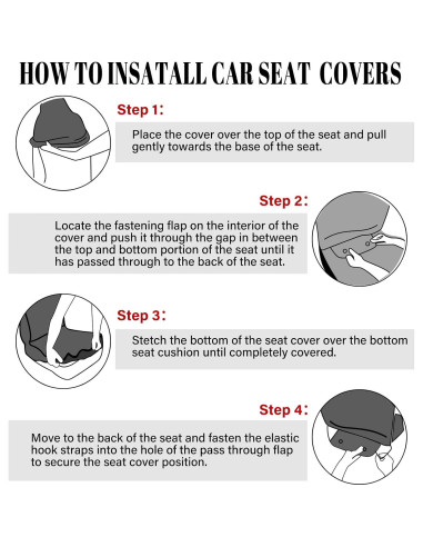 Riakrum Juego Completo Cubiertas de Asiento Coche Escarabajo
