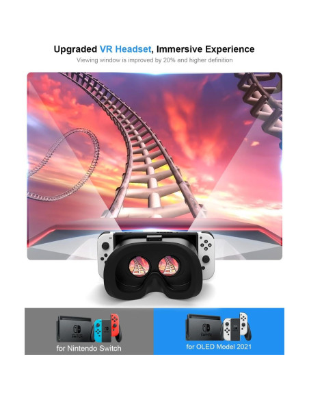 Auriculares VR DEVASO para Nintendo Switch y OLED, Lentes HD Auriculares VR DEVASO para Nintendo Switch y OLED, Lentes HD