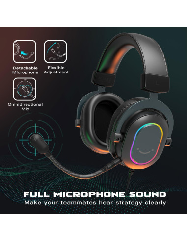 Auriculares Gaming FIFINE AmpliGame H6 USB 7.1 RGB