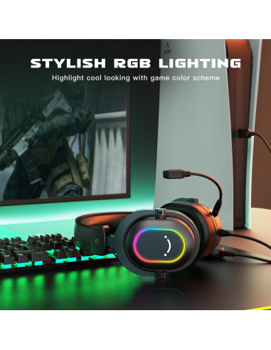 Auriculares Gaming FIFINE AmpliGame H6 USB 7.1 RGB