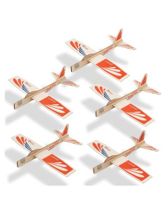 Juego de 5 Planeadores de Madera Balsa Barsha D001-1