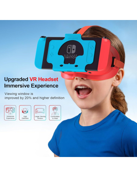 Auriculares VR DEVASO para Nintendo Switch y OLED, Lentes HD Auriculares VR DEVASO para Nintendo Switch y OLED, Lentes HD