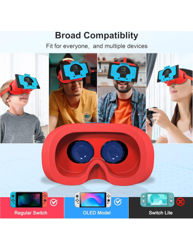 Auriculares VR DEVASO para Nintendo Switch y OLED, Lentes HD