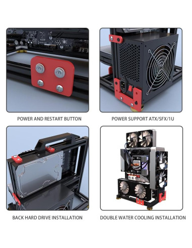 Banco de Pruebas Chasis Abierto DALAIBUKESI 3.ATX Negro