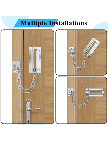 Cerradura de Cadena para Puerta INBOF - 2 Paquete Acero Inoxidable