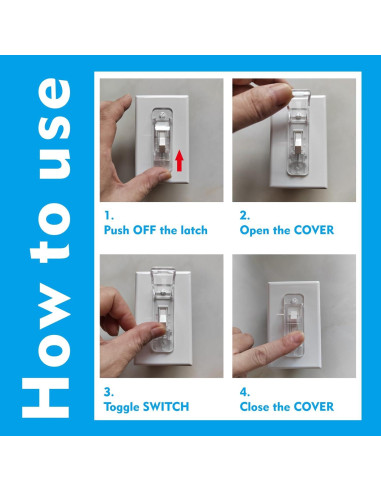 Cubierta de Interruptor de Luz LRANFOW 2 Paquete Blanca