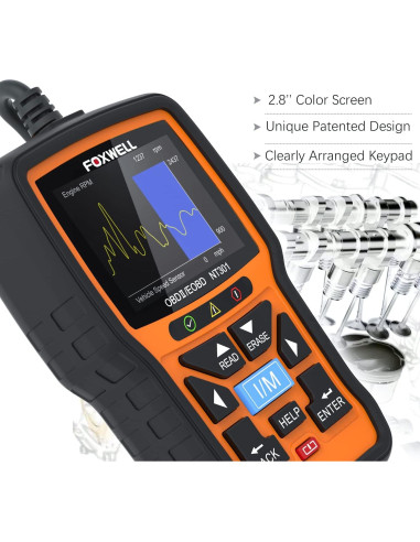 Escáner OBD2 FOXWELL NT301 Lector de Códigos y Datos en Vivo