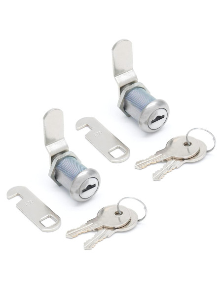 Cerradura de Cajón Qjaiune 2 Paquete Cilindro 22mm Niquelado Cerradura de Cajón Qjaiune 2 Paquete Cilindro 22mm Niquelado