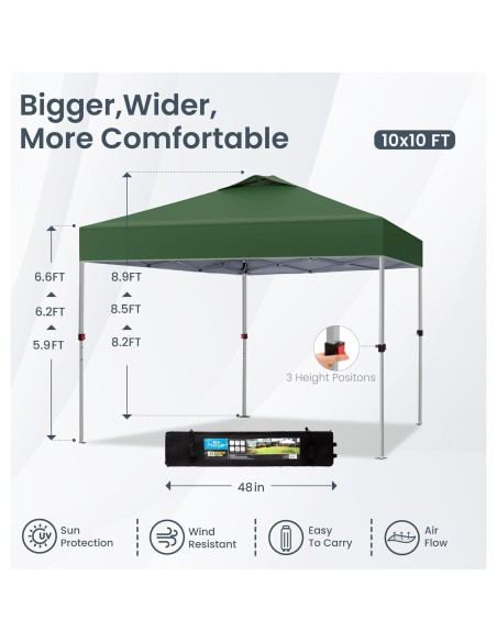 Carpa Plegable PHI VILLA 3x3 m Verde con Bolsa y Ruedas Carpa Plegable PHI VILLA 3x3 m Verde con Bolsa y Ruedas