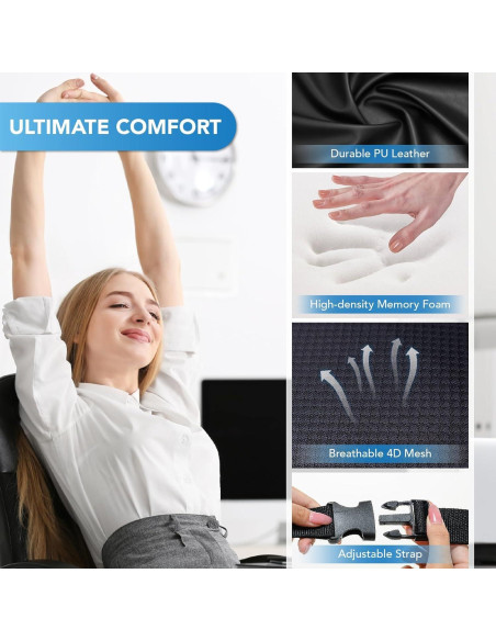 Cojín Lumbar Ergonómico Lofty Aim para Coche y Oficina Cojín Lumbar Ergonómico Lofty Aim para Coche y Oficina