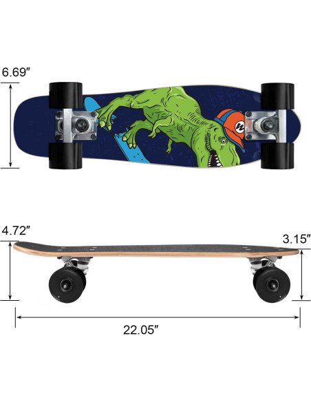 Patineta Completa KO-ON 22" Dinosaurio para Niños Patineta Completa KO-ON 22" Dinosaurio para Niños