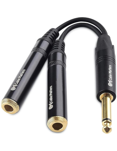 Cable Divisor de Audio 1/4" Cable Matters 0.3m Negro - 2 Pack Cable Divisor de Audio 1/4" Cable Matters 0.3m Negro - 2 Pack