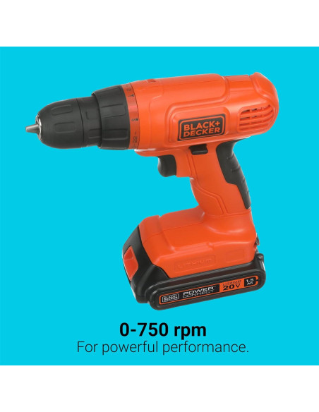 Taladro Inalámbrico BLACK+DECKER 20V + Kit 100 Piezas Taladro Inalámbrico BLACK+DECKER 20V + Kit 100 Piezas