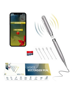 Grabadora de Voz Digital Voltek 64GB Micrófono Compacto