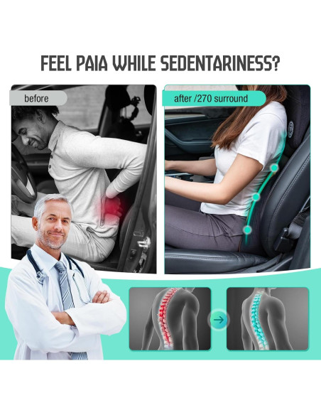 Almohada Lumbar TKLoop 100% Espuma de Memoria Negra Almohada Lumbar TKLoop 100% Espuma de Memoria Negra