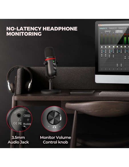 Micrófono USB AudioPro X5 para PC y PS4/5, 192kHz Micrófono USB AudioPro X5 para PC y PS4/5, 192kHz