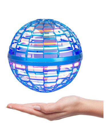 Bola Voladora Flynova 2024 Azul con Luces LED y Carga USB