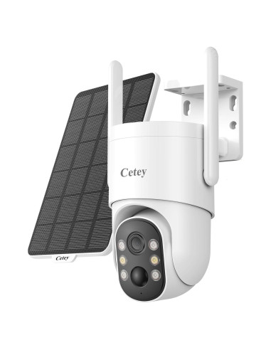 Cámara de Seguridad Inalámbrica Cetey DX6 2K Solar IP66