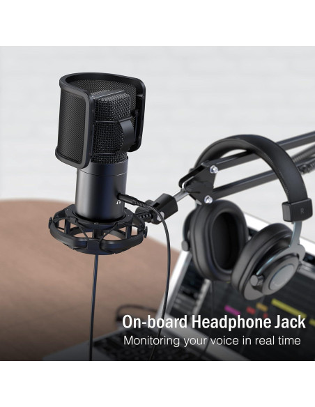 Micrófono USB FIFINE T683 para Streaming y Podcasting con Soporte Micrófono USB FIFINE T683 para Streaming y Podcasting con Soporte
