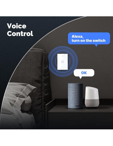 Interruptor Inteligente Zigbee MOES 2 Gang Blanco con Relé