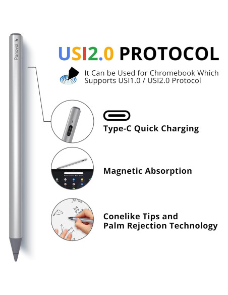 Lápiz Estilográfico Penoval USI 2.0 para Chromebooks - 4096 Niveles de Presión Lápiz Estilográfico Penoval USI 2.0 para Chromebooks - 4096 Niveles de Presión